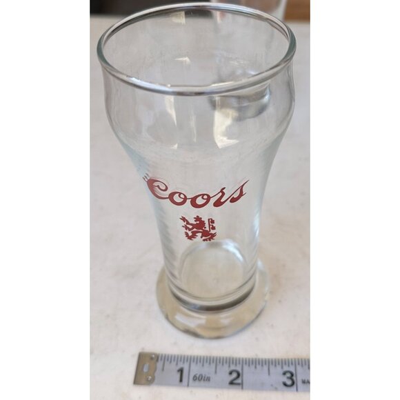 3-pc. Coors 10 oz. Collectible Beer Drinking Glasses Clear w/Red Letters 5.5"H - Picture 7 of 8